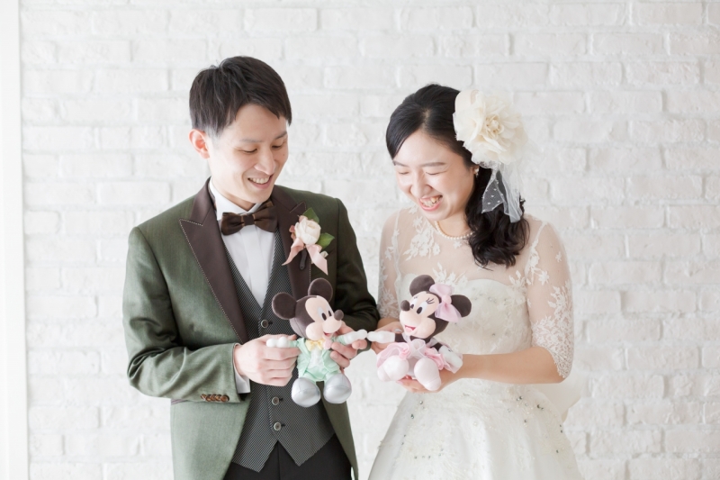 ミッキーとミニーのぬいぐるみ