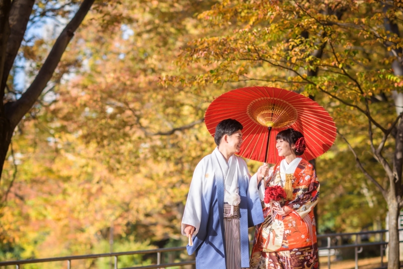 和装に着替えてロケーション撮影へ