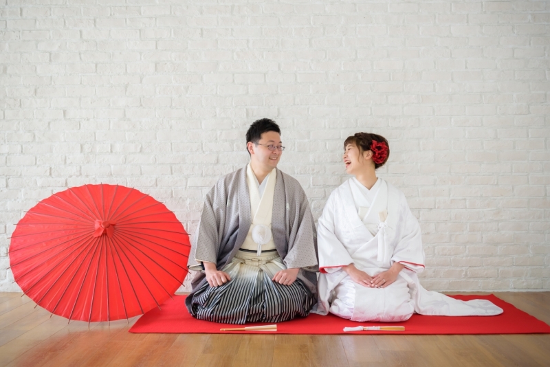 スタジオに移動して和装撮影