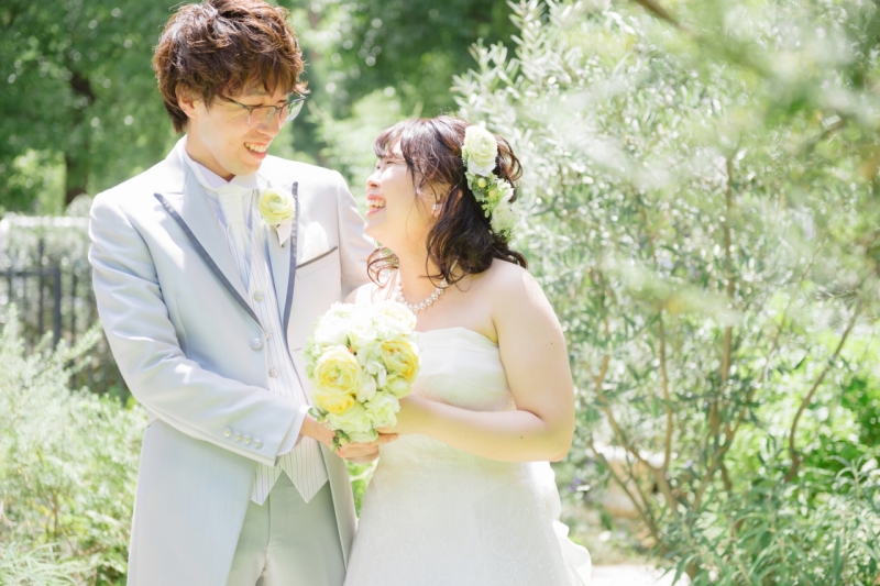 緑いっぱいのお庭で！