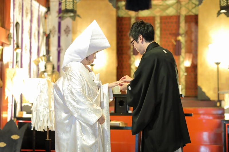 指輪交換のシーンも素敵！