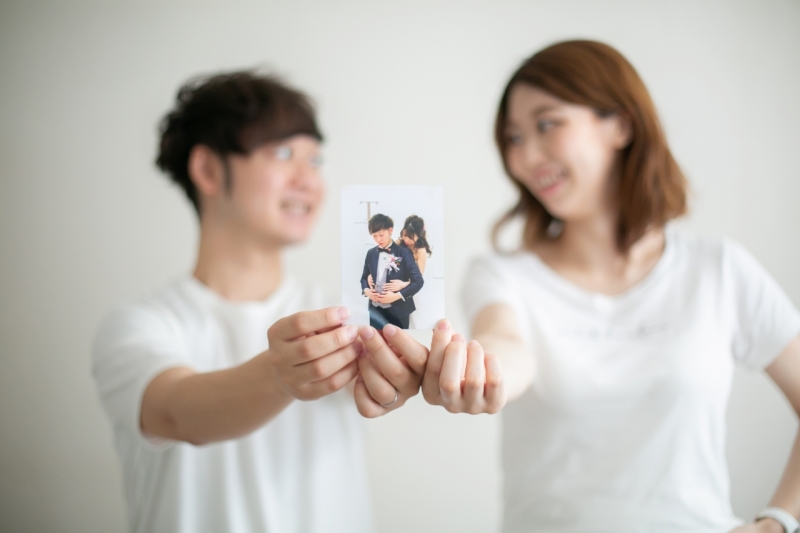 結婚写真と一緒に