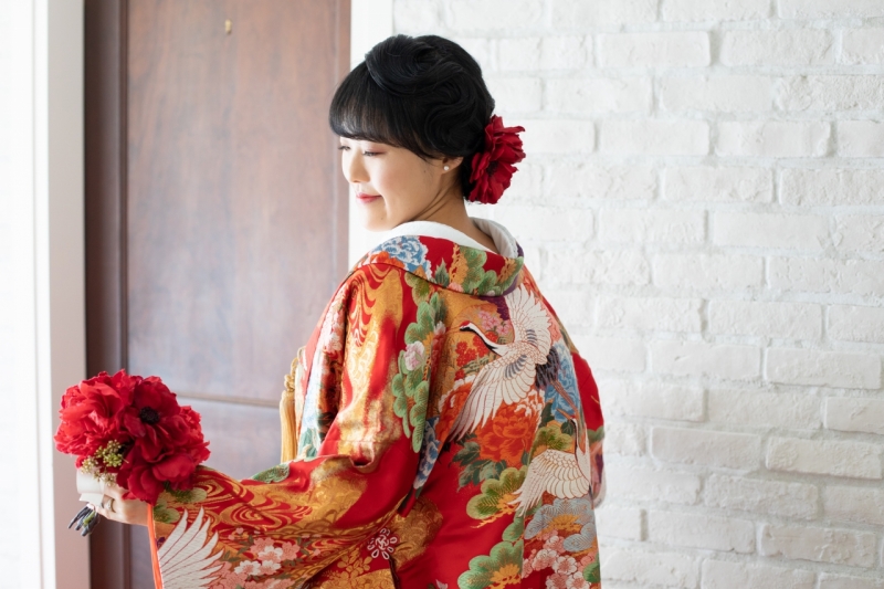 色打掛にチェンジ