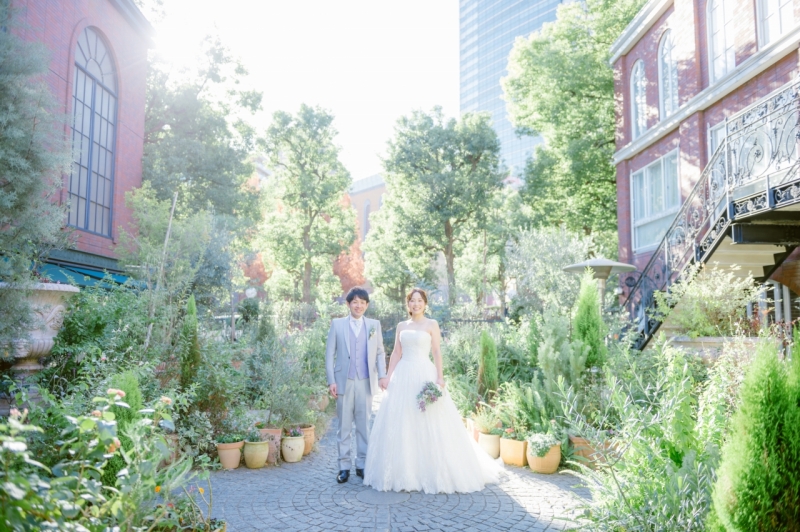 緑いっぱいのお庭で