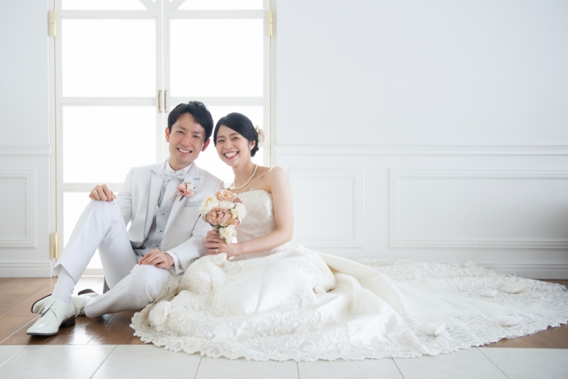 お座りショットも