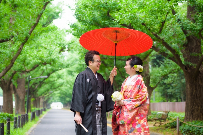 いちょう並木でも