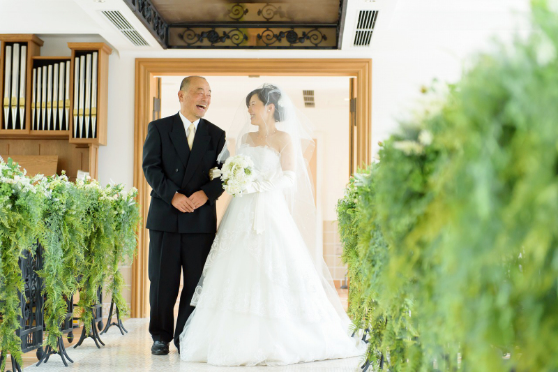 お父さまとバージンロードを一緒に!