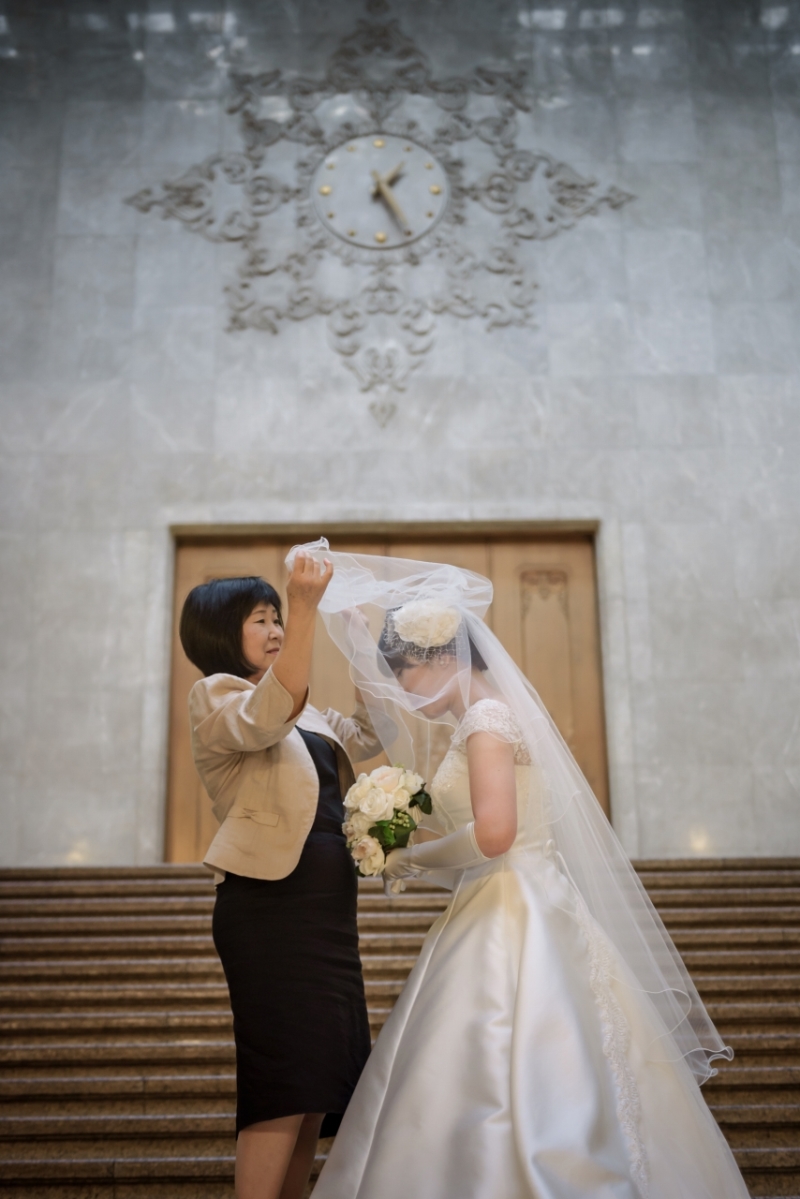 お母様にベールダウンをしていただきました