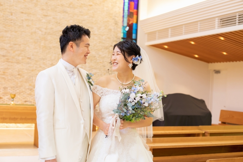 ショートカットの花嫁様