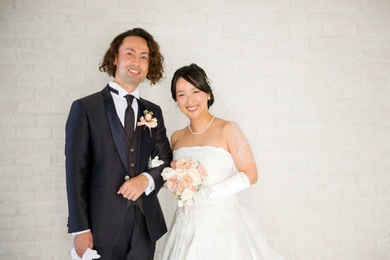 手作りのブートニアがとってもステキ