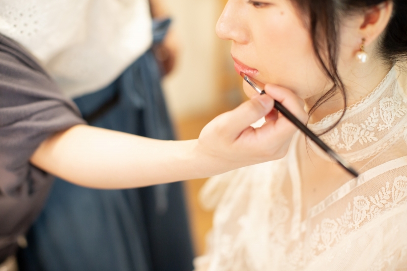 メイクシーンからしっかり撮影