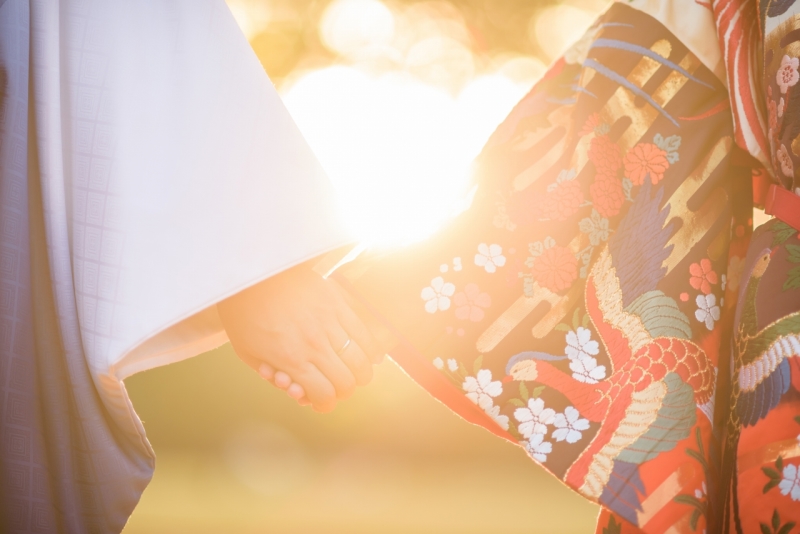 夕焼けと一緒に