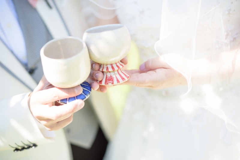 ご新婦様手作りのペアカップ