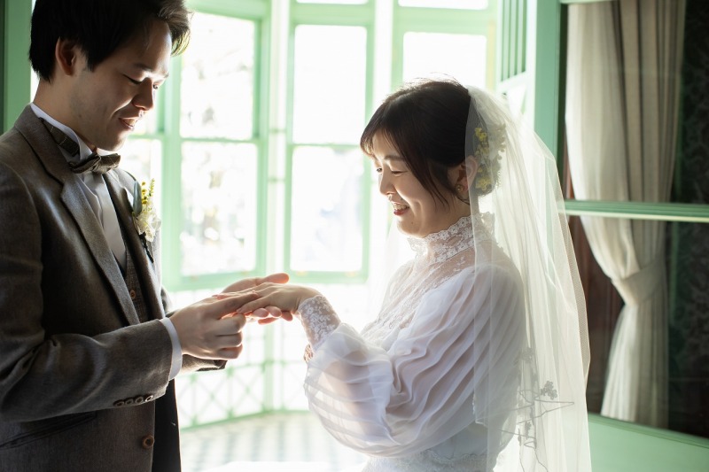 指輪交換シーン