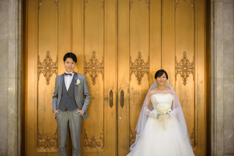 金扉の前できめショット!