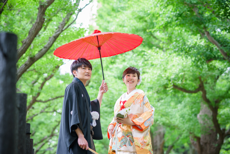 ここからはお二人だけでお外の撮影へ◎