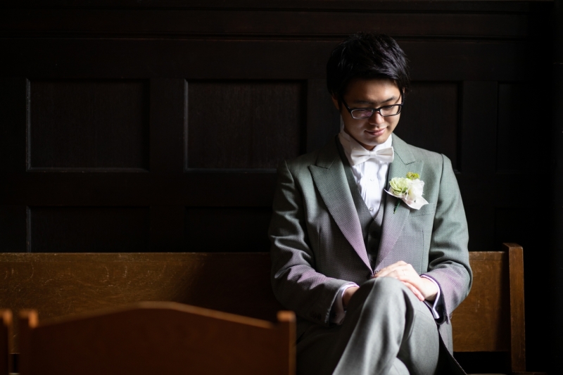 ご新郎さまのソロショットも