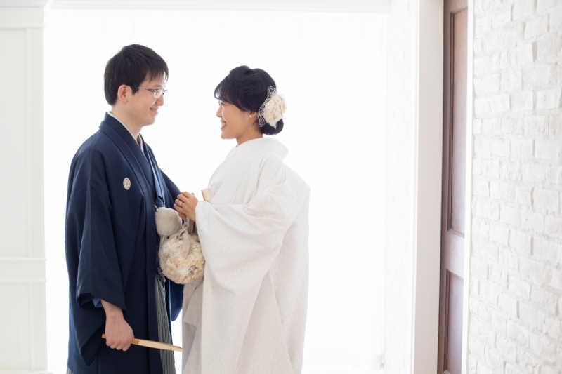 白無垢での撮影からスタート