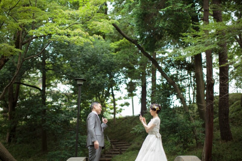 お互いのスマホでパチリ