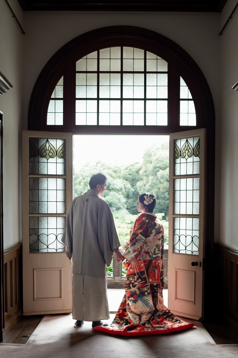 お外のお庭を借景に