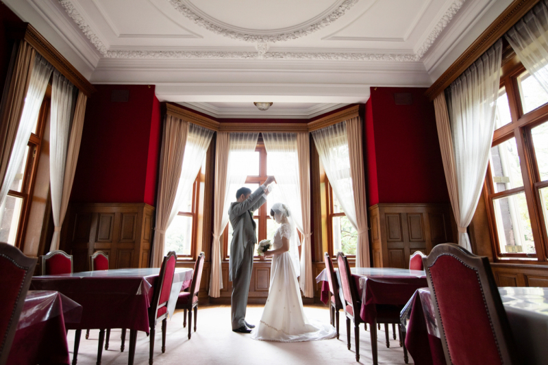 ご家族と一緒に洋館フォト