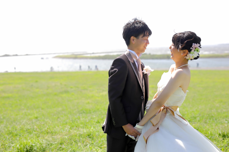 緑いっぱいの芝生で