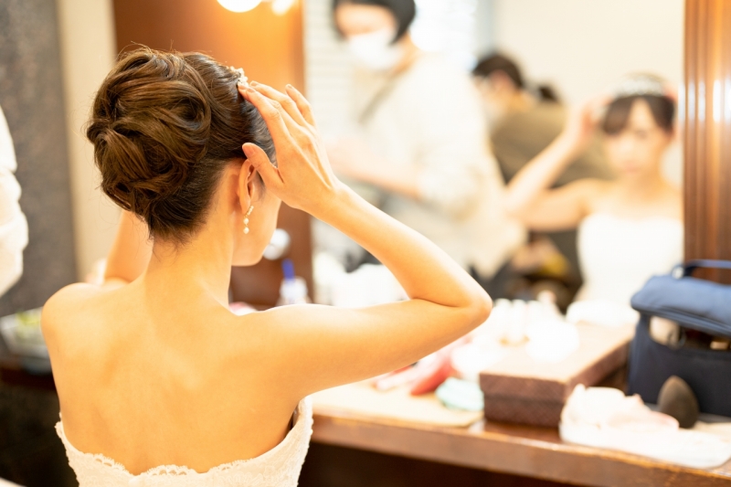 メイクシーンの撮影