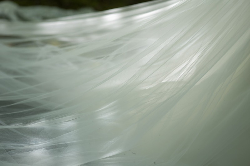 チュールドレスの肌触り