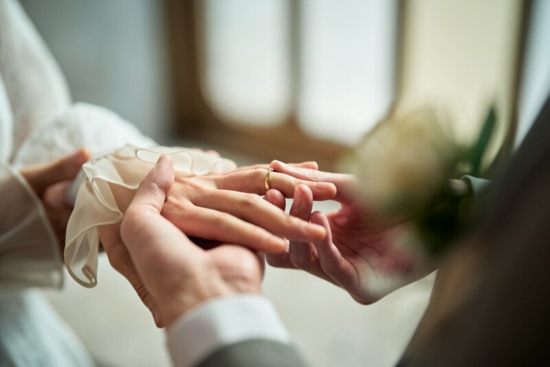 指輪交換シーン