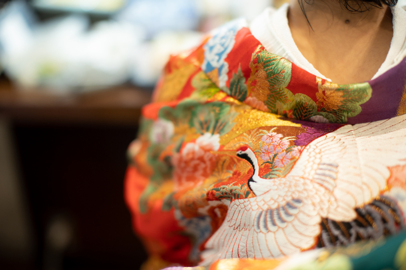 まずは和装の撮影から