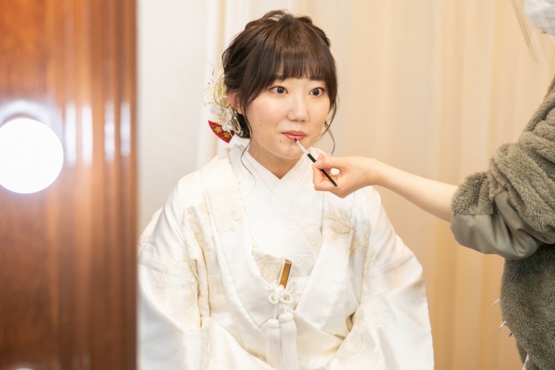 ヘアメイクシーンから撮影のはじまりはじまり~!