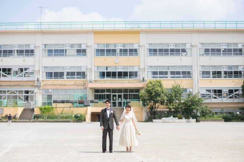 母校の小学校で撮影！