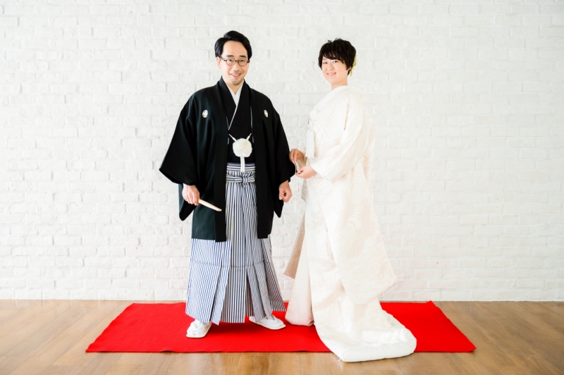 白無垢で記念撮影