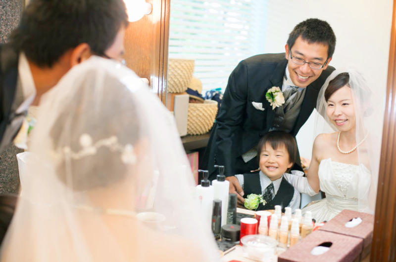 親子でメイクシーンも撮影！