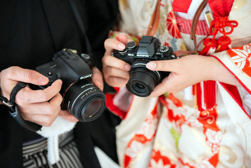 色打掛に着替えて