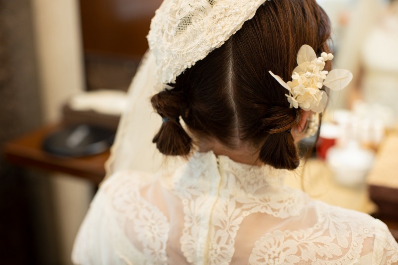 ヴィンテージドレスのかわいい後ろ姿