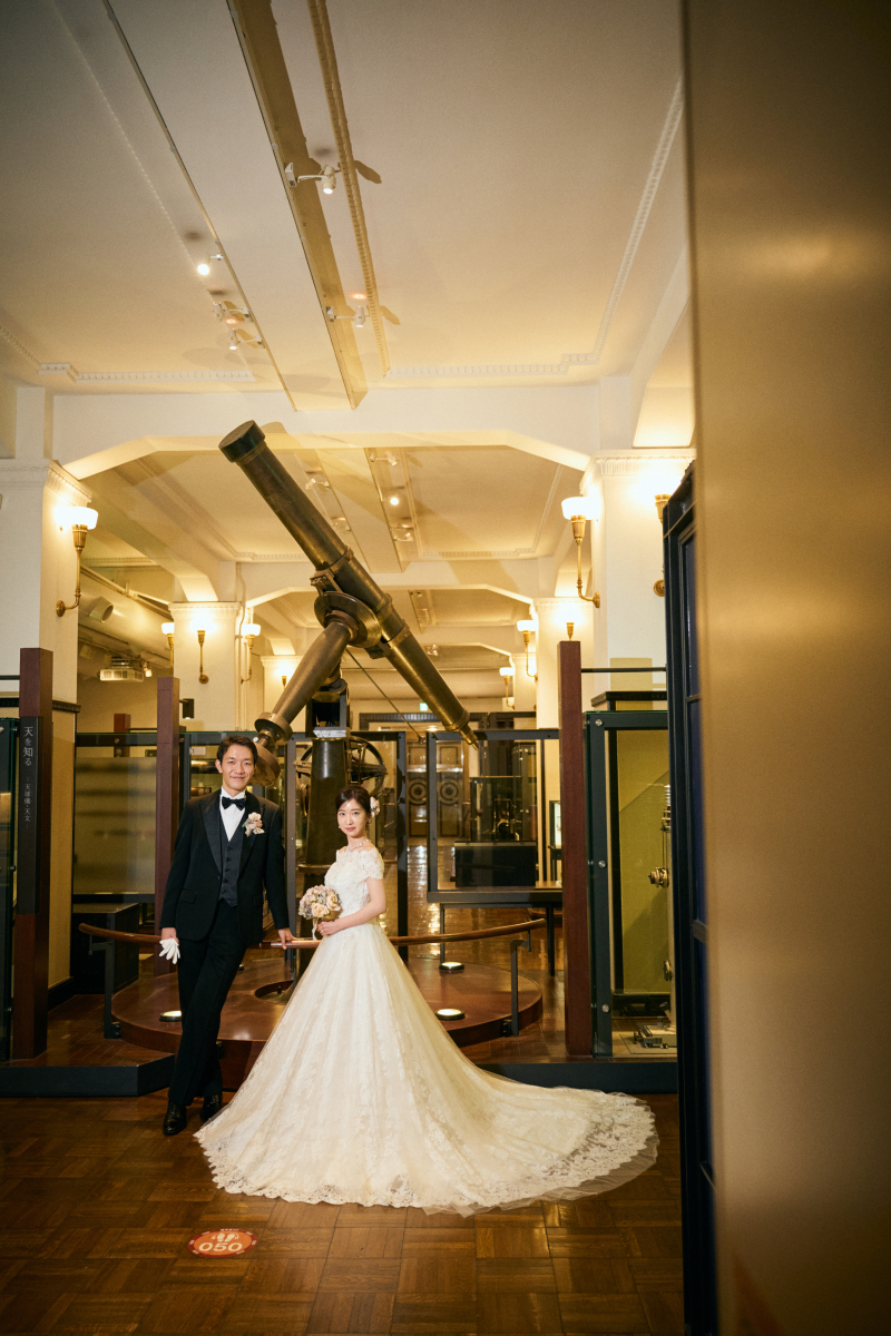 歴史を感じる望遠鏡と一緒に