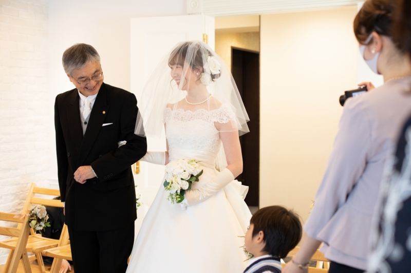 お父様とご入場シーン