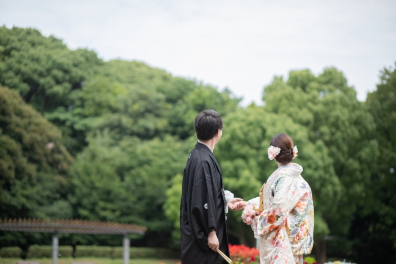 緑いっぱいの公園で