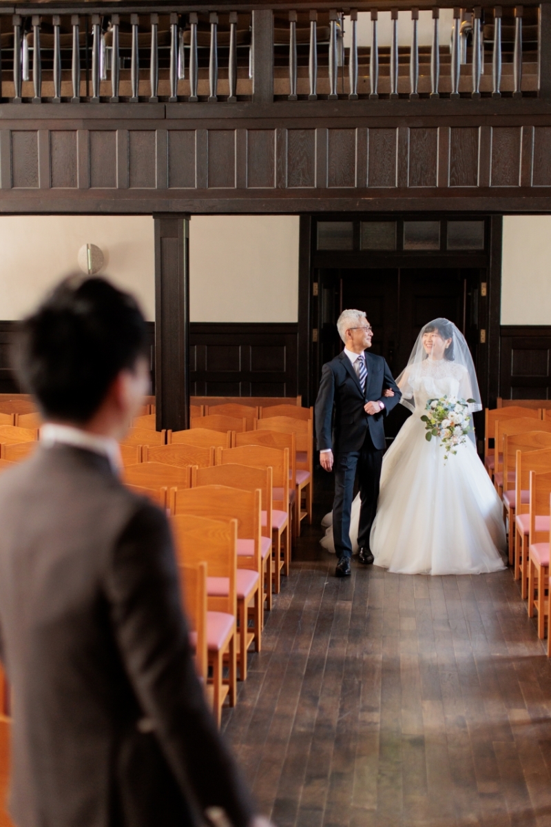 お父様と入場シーン