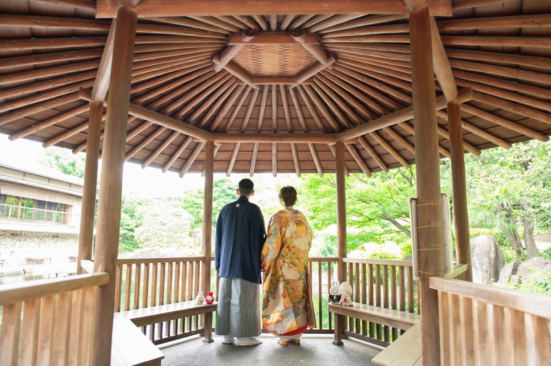 色打掛は目白庭園で撮影