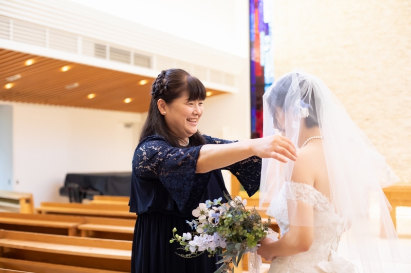 お母様からベールダウン