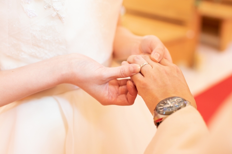 指輪交換シーン