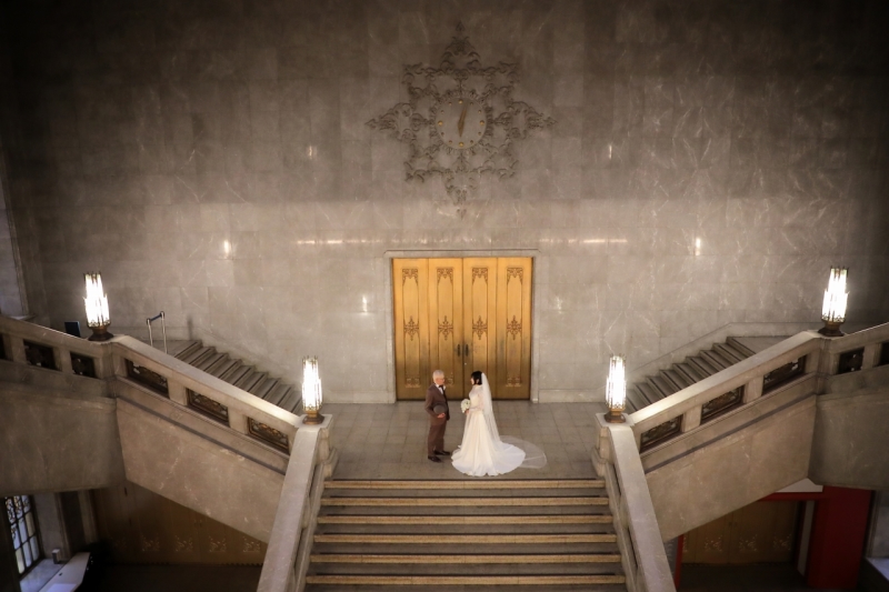 大階段を上から