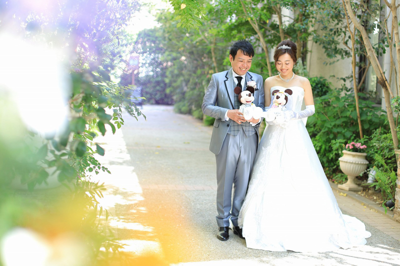 お庭のあるチャペルでナチュラルフォト!