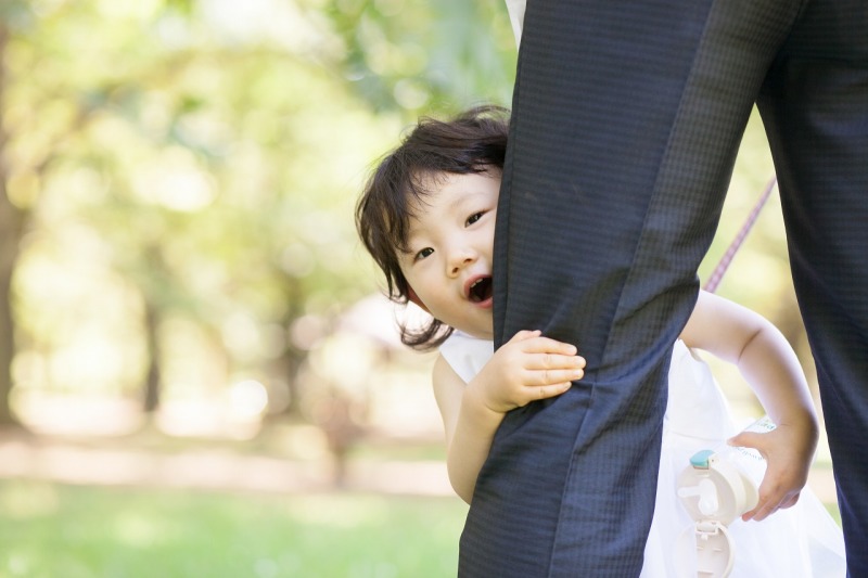 パパの足からこんにちは！