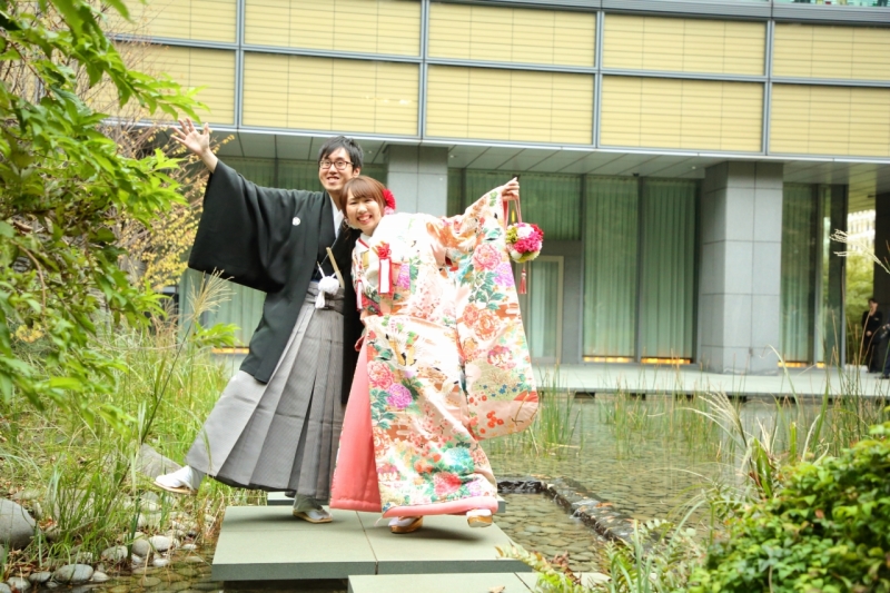 打掛にお着替えしてお茶目に撮影