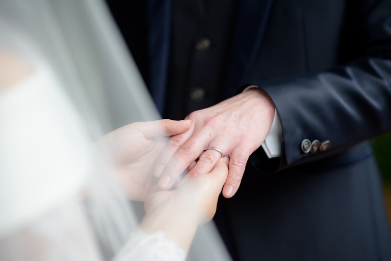 指輪交換シーン