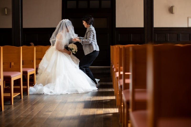 お母様からベールダウン