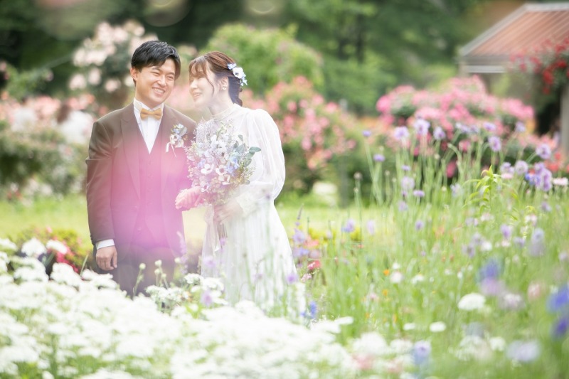 お花とシャボン玉